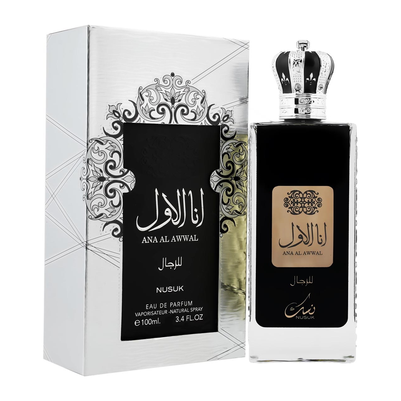 Ana Al Awwal Men — Nusuk Coffret et flacon Ana Al Awwal Men de Nusuk, parfum oriental disponible chez Maison HKM a Casablanca