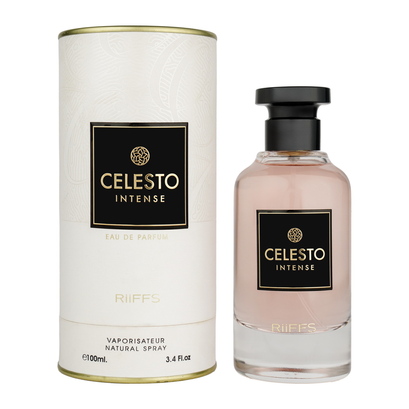 Celesto Intense — Riiffs Coffret et flacon Celesto Intense de Riiffs, parfum oriental disponible chez Maison HKM a Casablanca