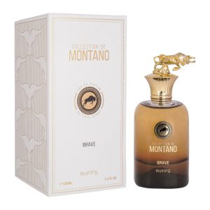 Coffret et flacon Collection De Montano Brave de Riiffs, parfum oriental disponible chez Maison HKM a Casablanca