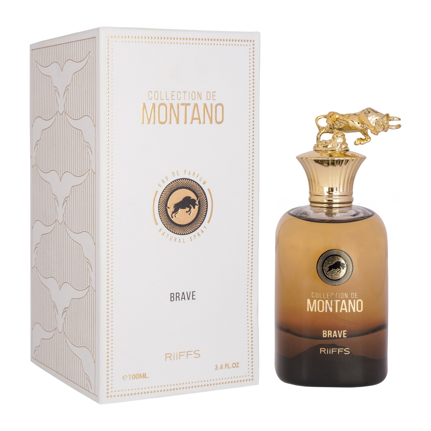 Collection De Montano Brave — Riiffs Coffret et flacon Collection De Montano Brave de Riiffs, parfum oriental disponible chez Maison HKM a Casablanca