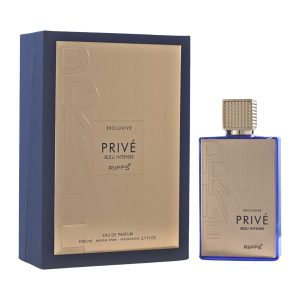 Coffret et flacon Exclusive Prive Blue de Riiffs, parfum oriental disponible chez Maison HKM a Casablanca