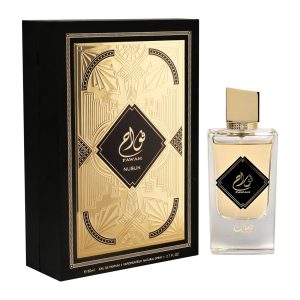 Coffret et flacon Fawah de Nusuk, parfum oriental disponible chez Maison HKM a Casablanca