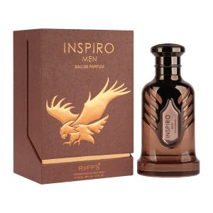 Coffret et flacon Inspiro Men de Riiffs, parfum oriental disponible chez Maison HKM a Casablanca