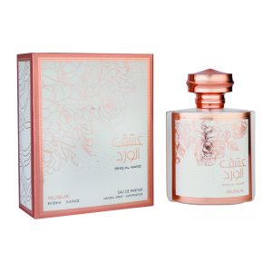 Coffret et flacon Ishq Al Ward de Nusuk, parfum oriental disponible chez Maison HKM a Casablanca