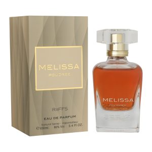 Coffret et flacon Melissa Poudree de Riiffs, parfum oriental disponible chez Maison HKM a Casablanca