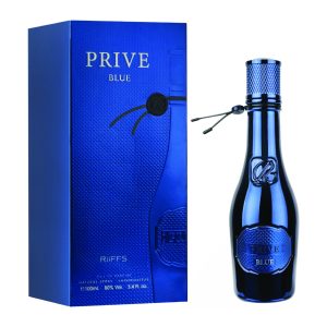 Coffret et flacon Prive Essence Bleu de Riiffs, parfum oriental disponible chez Maison HKM a Casablanca