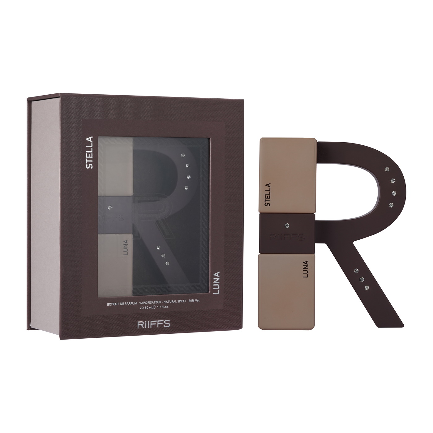 R Stella & Luna — Riiffs Coffret et flacon R Stella & Luna de Riiffs, parfum oriental disponible chez Maison HKM a Casablanca