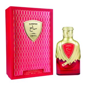 Coffret et flacon Samah Ruby de Riiffs, parfum oriental disponible chez Maison HKM a Casablanca