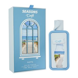 Coffret et flacon Seasons Drift de Riiffs, parfum oriental disponible chez Maison HKM a Casablanca