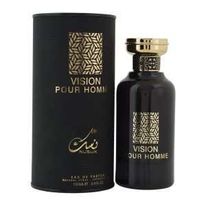 Coffret et flacon Vision Pour Homme de Nusuk, parfum oriental disponible chez Maison HKM a Casablanca