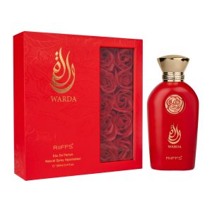 Coffret et flacon Warda de Riiffs, parfum oriental disponible chez Maison HKM a Casablanca