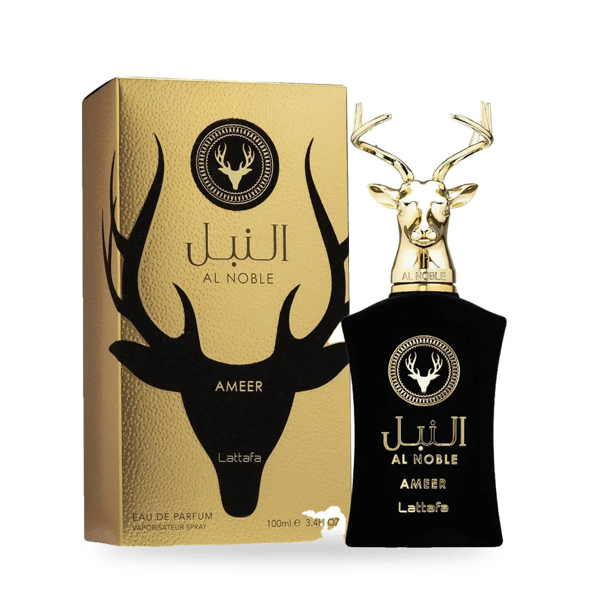 Al Noble Ameer de Lattafa – Eau de Parfum 100 ml Al Noble Ameer de Lattafa, flacon et coffret 100 ml