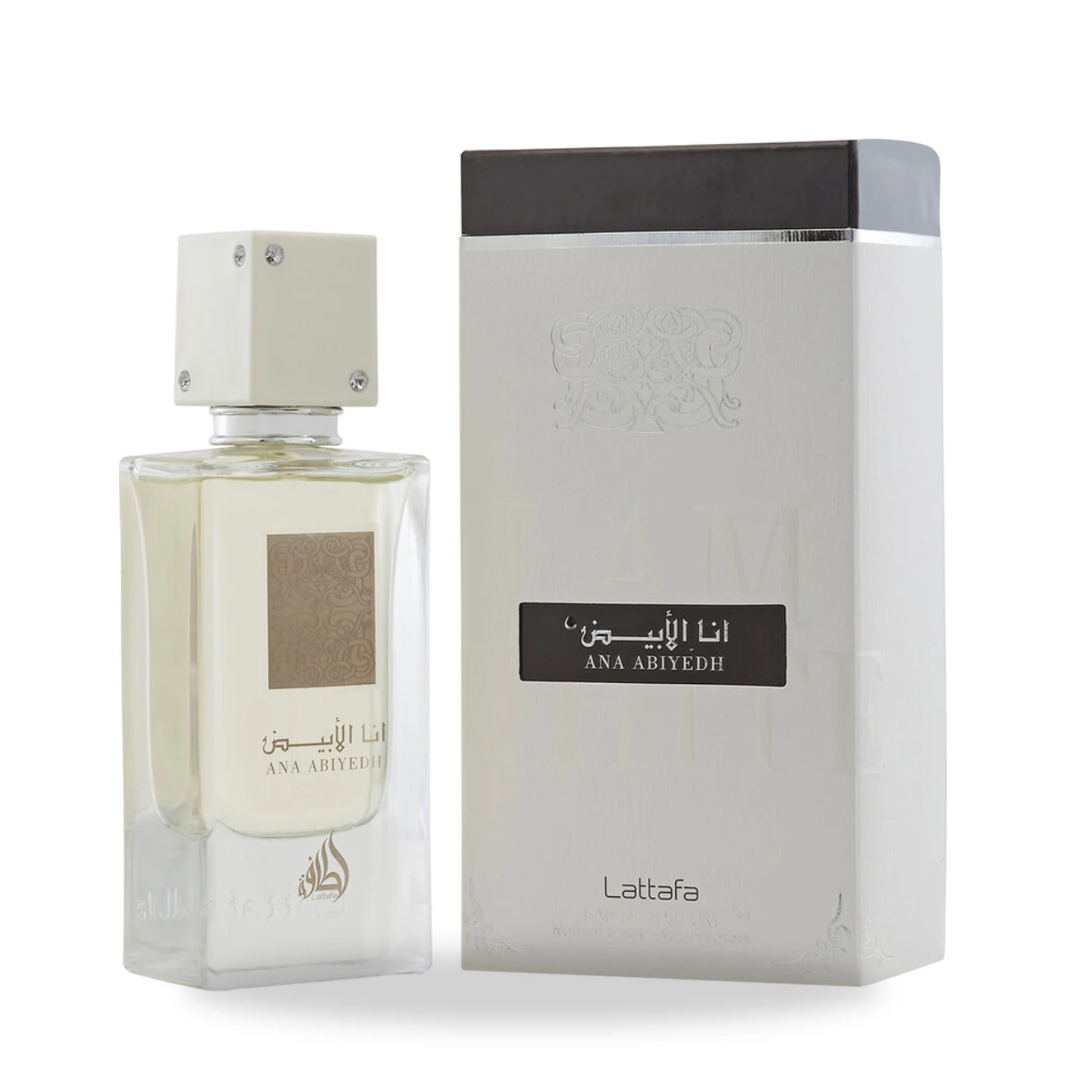 Ana Abiyedh de Lattafa – flacon et coffret Ana Abiyedh de Lattafa – flacon et coffret