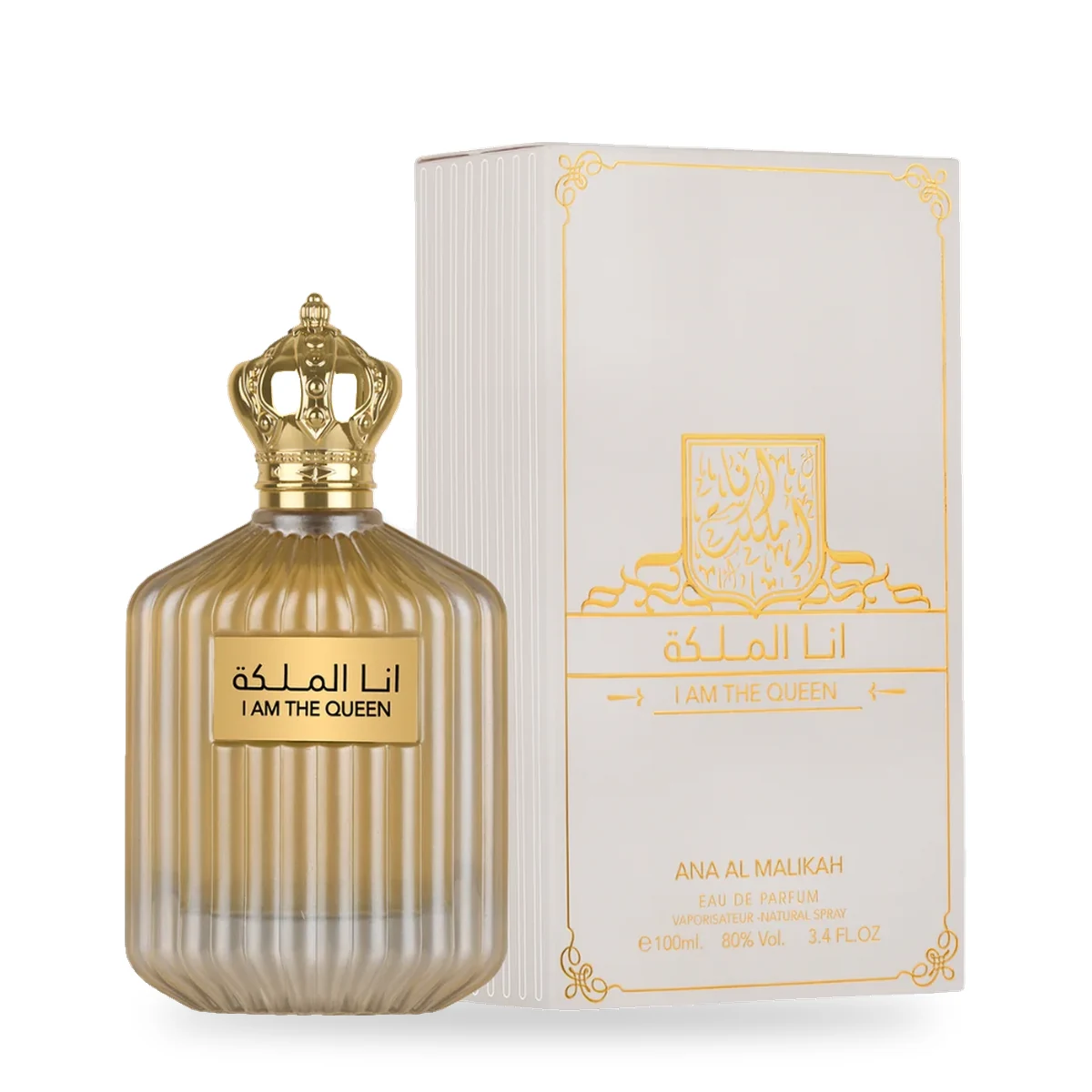 Ana Al Malikah d'Ard Al Zaafaran – Eau de Parfum 100 ml Ana Al Malikah d'Ard Al Zaafaran, flacon et coffret 100 ml