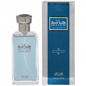 Hatem de Rasasi, flacon et coffret