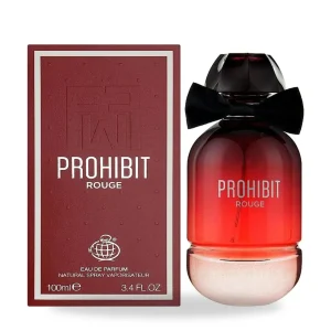 Prohibit Rouge de Fragrance World – flacon et coffret