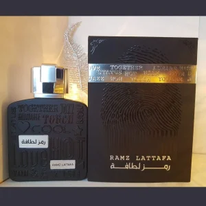Ramz Silver de Lattafa, flacon et coffret