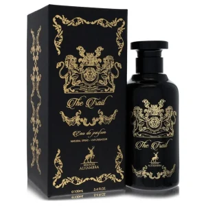 Coffret et flacon The Trail de Maison Alhambra, parfum disponible chez Maison HKM a Casablanca