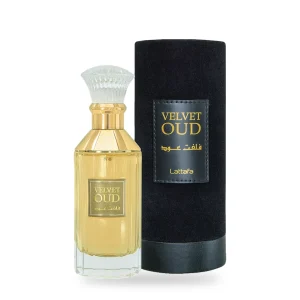 Velvet Oud de Lattafa, flacon et coffret 100 ml